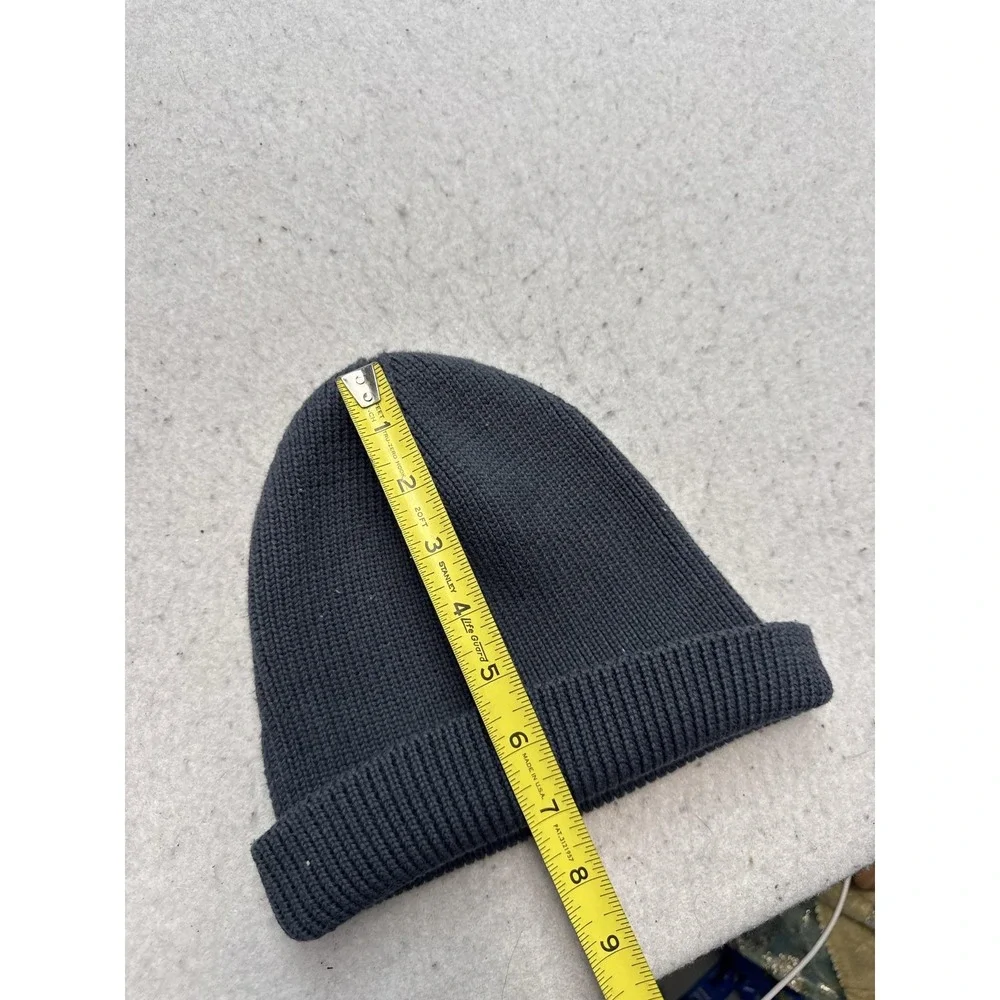 Marine Layer Hat Beanie Mens One Size Gray Polyester Cotton Knit Cuffed Winter
